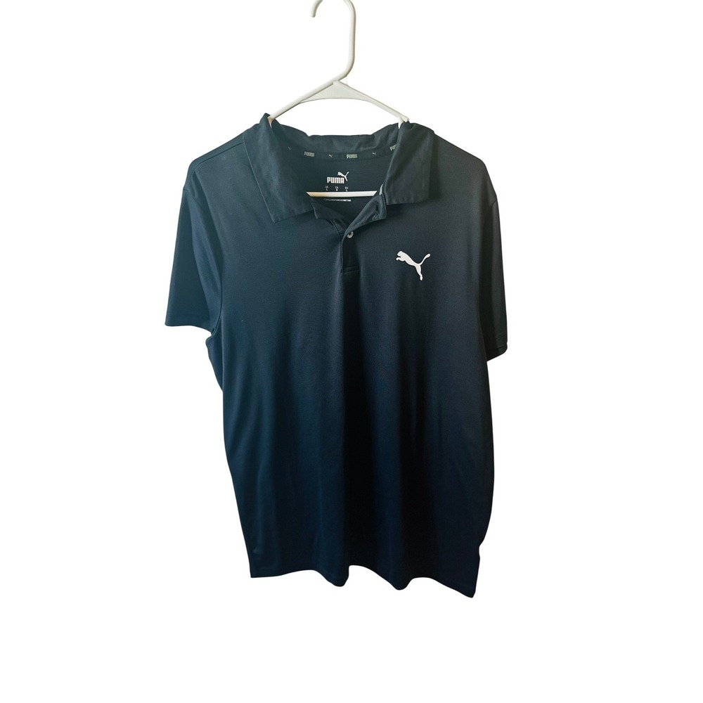 Puma Golf Polo Shirt Men's Large L Black Athletic Training Casual